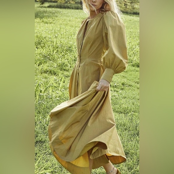 Doen Dresses & Skirts - DOEN Edlynne Maxi Dress Organic Poplin Oregano Size XS